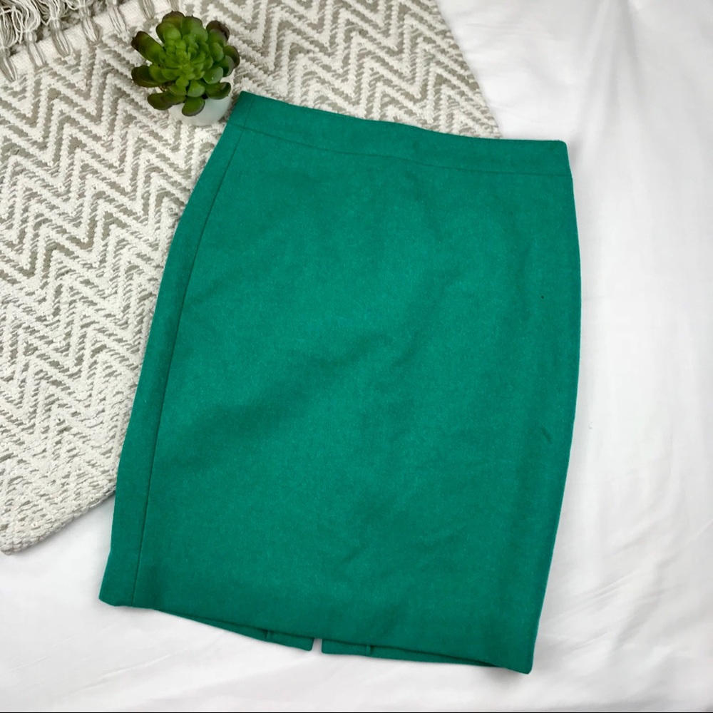 J.Crew The Pencil Flirt Teal Green Pencil Skirt